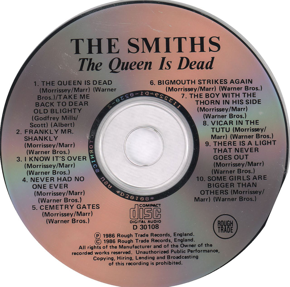 The Smiths The Queen Is Dead Australian CD album (CDLP)