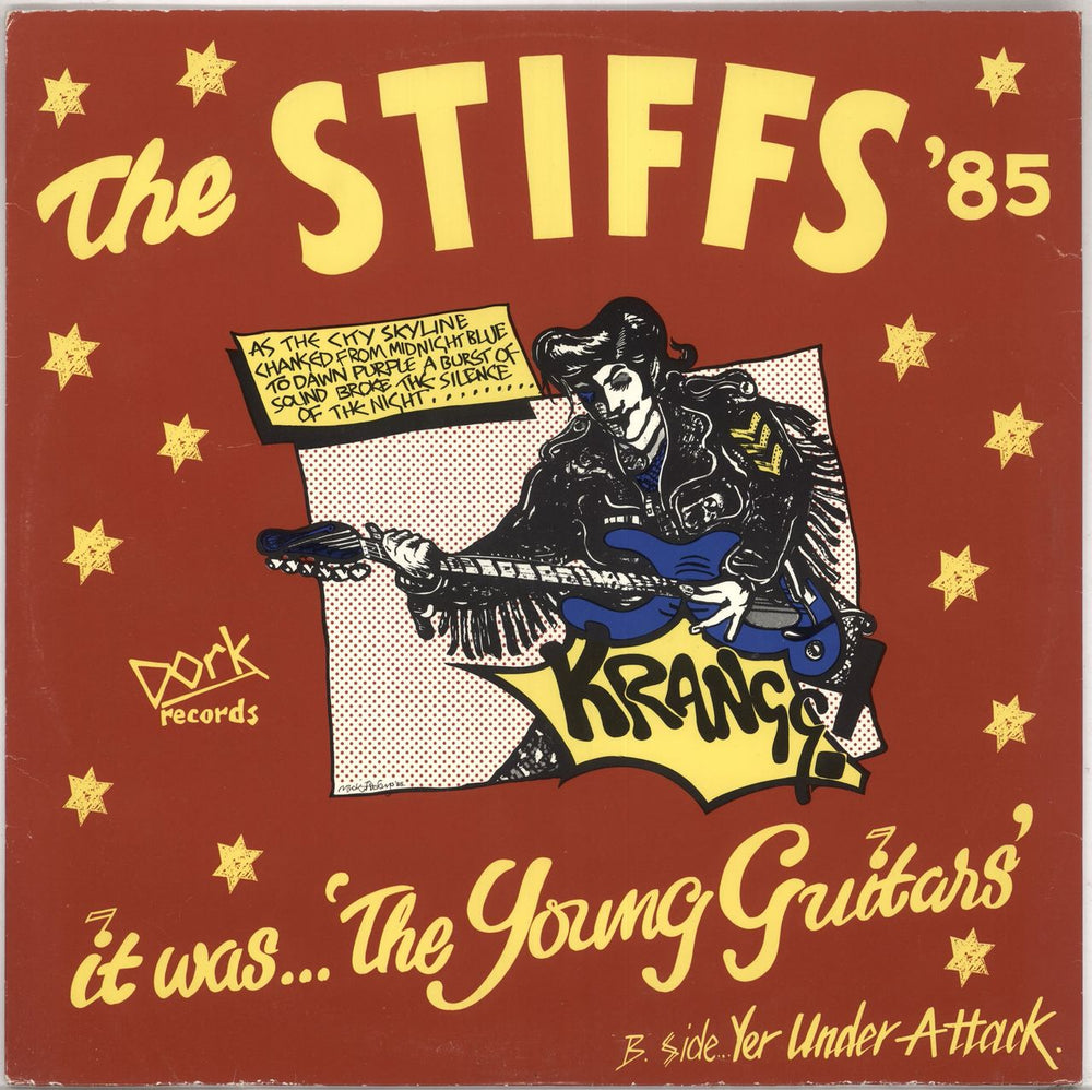 The Stiffs The Young Guitars - Red UK 12" vinyl single (12 inch record / Maxi-single) UR7