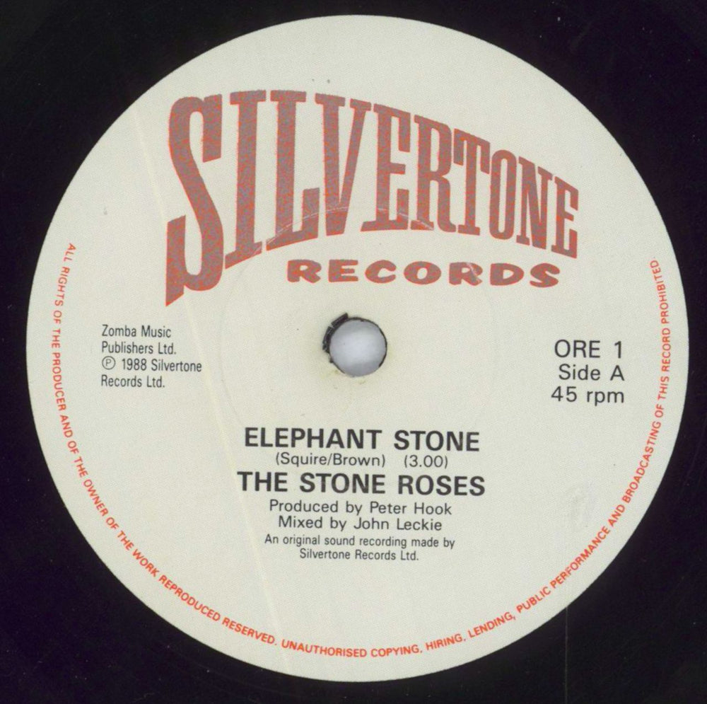 The Stone Roses Elephant Stone - Orig - Paper Labels UK 7" vinyl single (7 inch record / 45) STO07EL61677