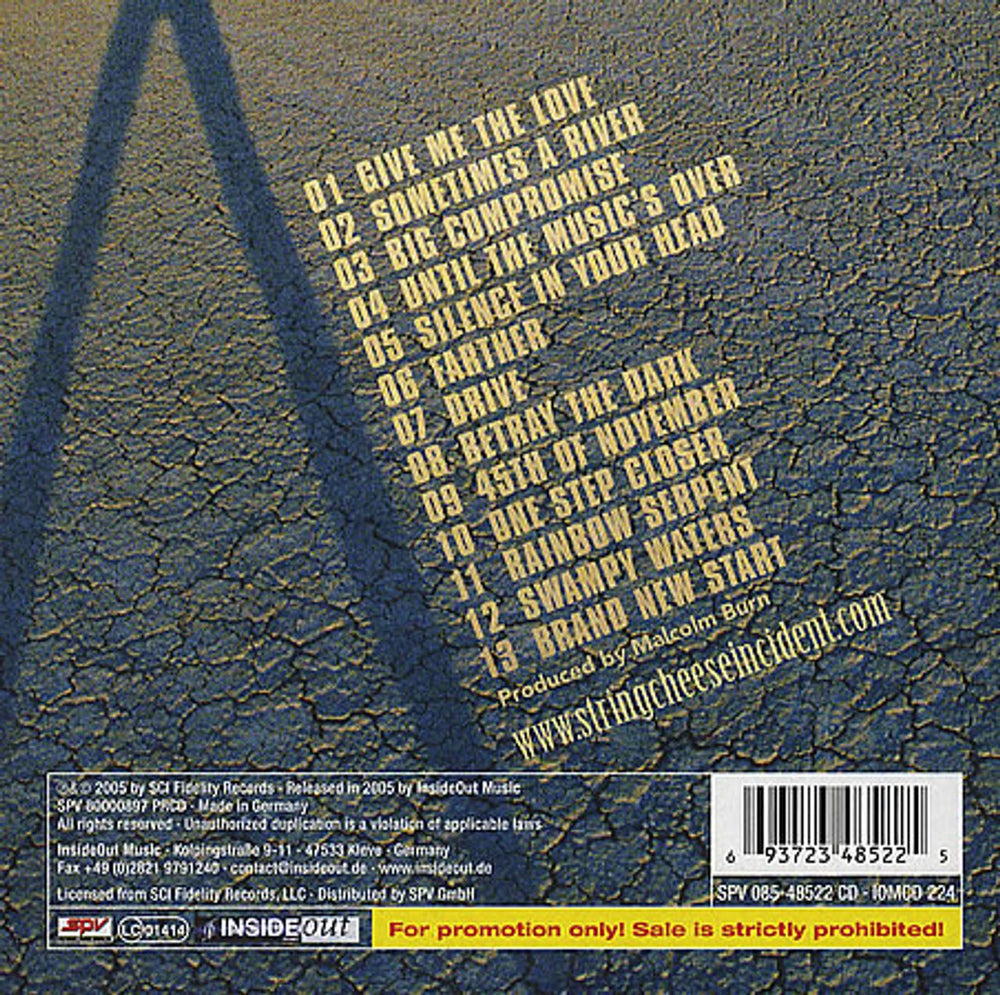 The String Cheese Incident One Step Closer German Promo CD single (CD5 / 5") TUJC5ON387766