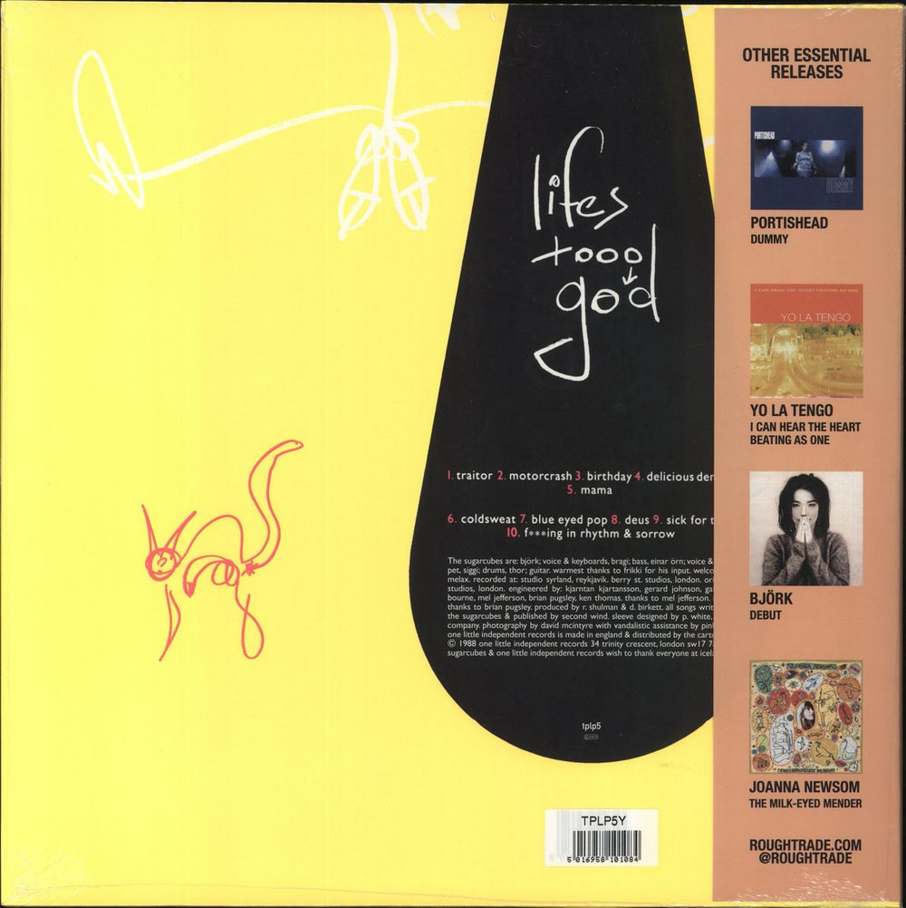 The Sugarcubes Life's Too Good - Yellow Vinyl UK vinyl LP album (LP record) 5016958101084