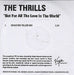 The Thrills Not For All The Love In The World UK Promo CD-R acetate CD-R ACETATE