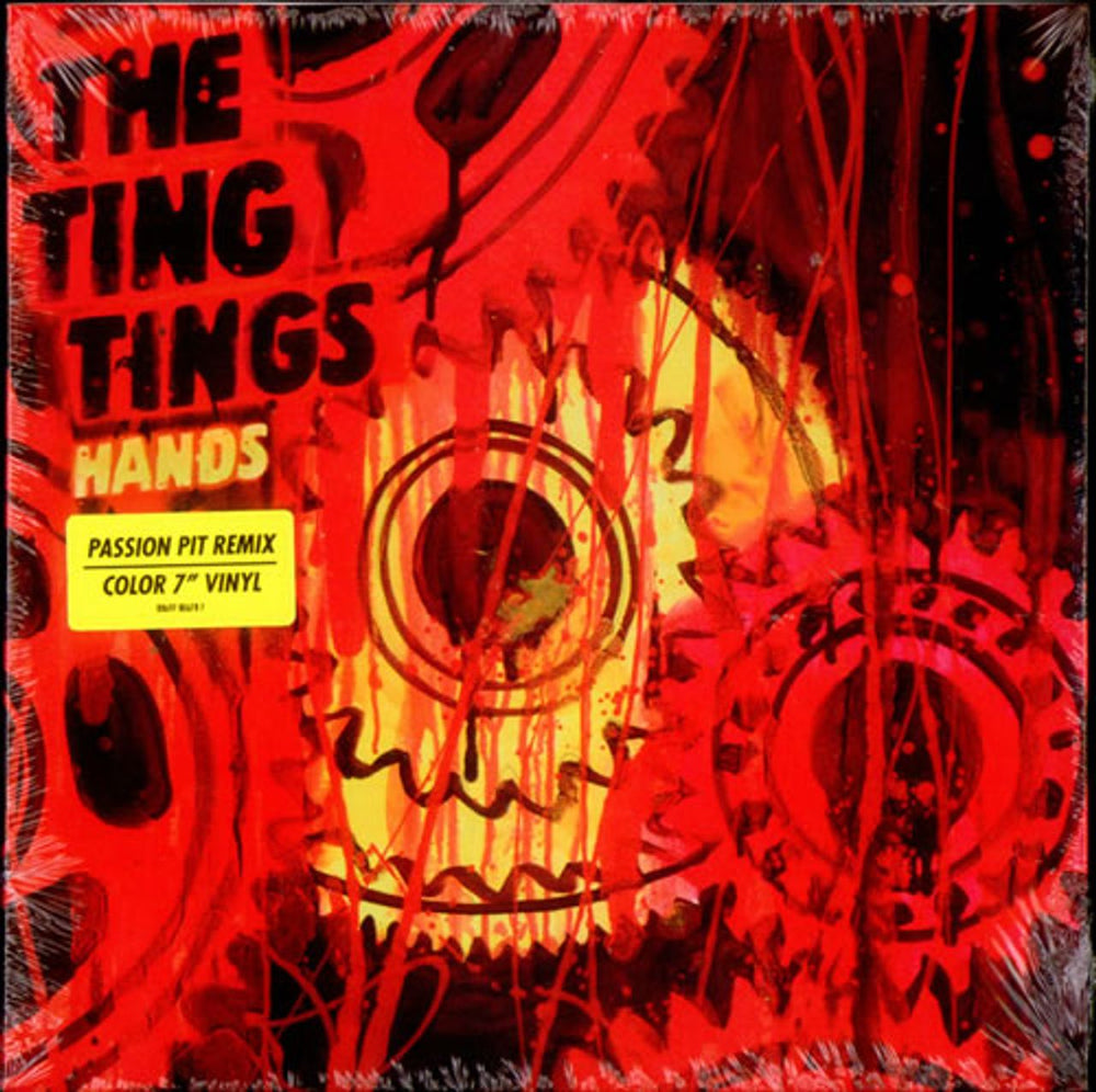 The Ting Tings Hands - Orange/White vinyl US 7" vinyl single (7 inch record / 45) 8697-80678-7