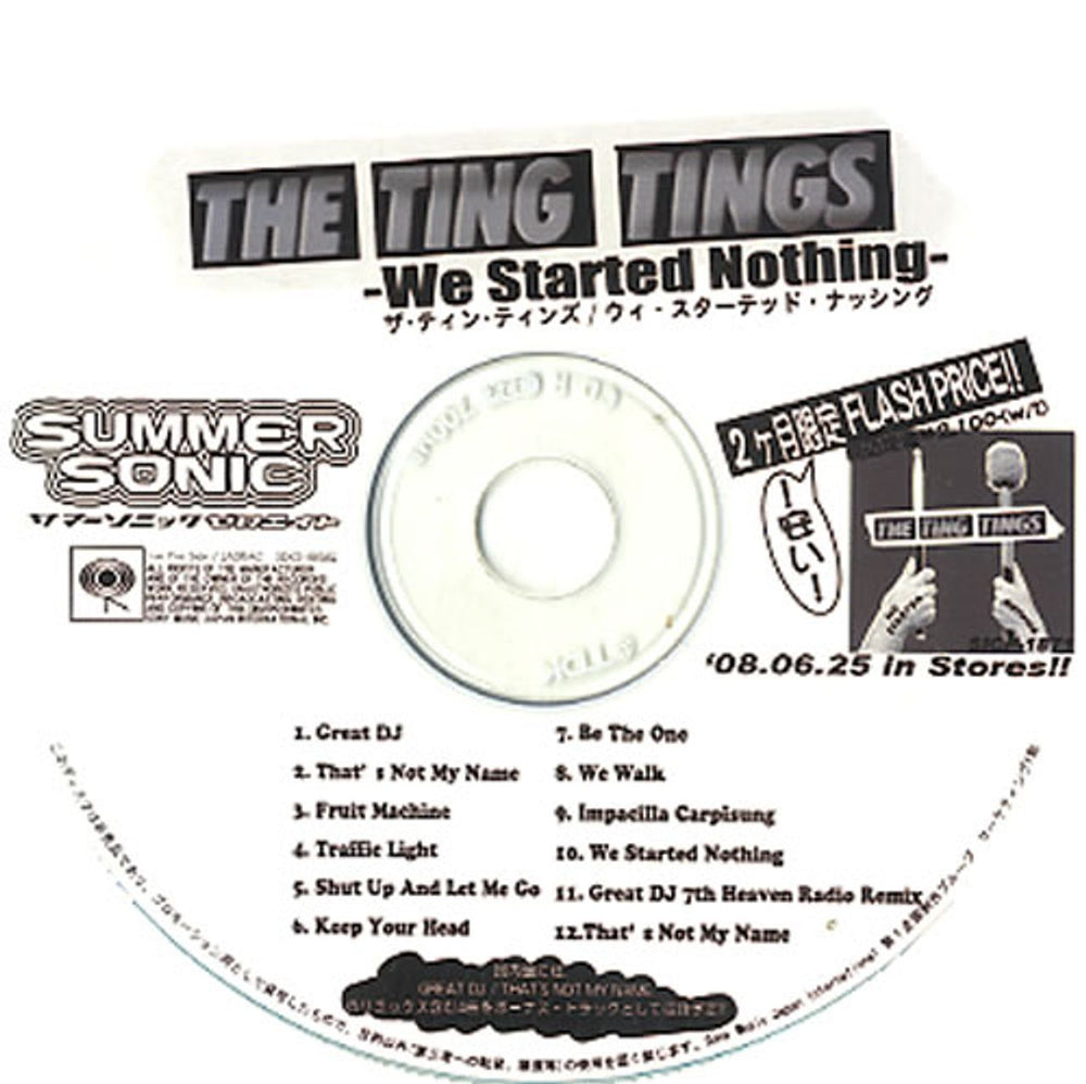 The Ting Tings We Started Nothing Japanese Promo CD-R acetate CD-R ACETATE