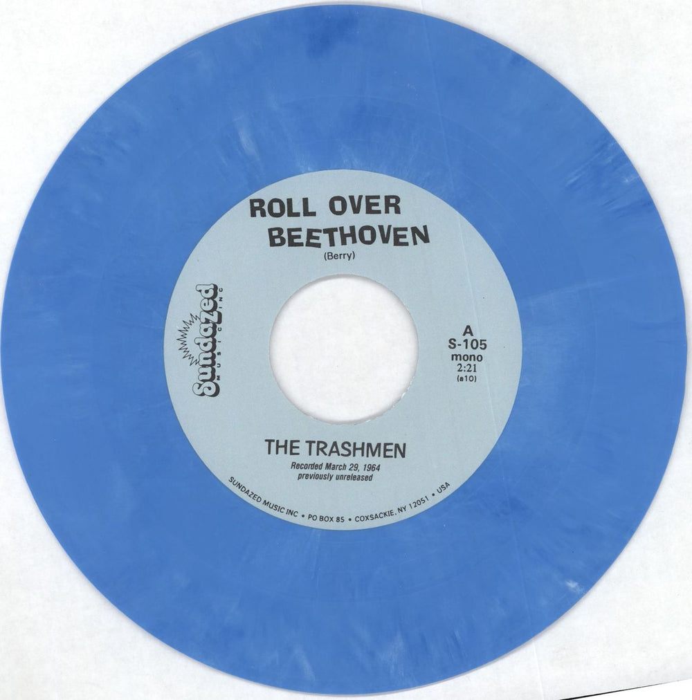 The Trashmen Roll Over Beethoven - Blue Marbled Vinyl US 7" vinyl single (7 inch record / 45) TSM07RO712632