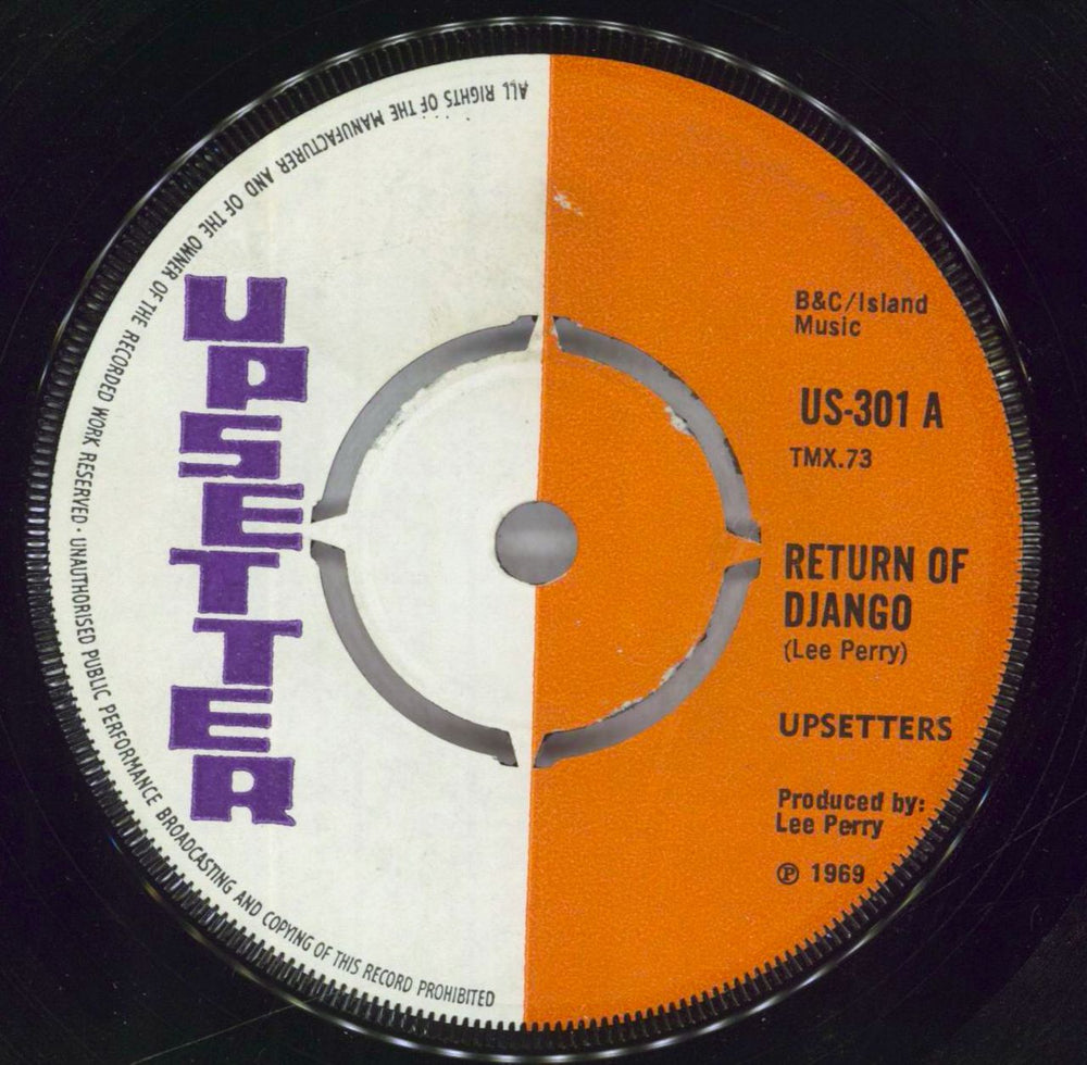 The Upsetters Return Of Django - 4pr UK 7" vinyl single (7 inch record / 45) US-301