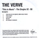 The Verve This Is Music - The Singles 92-98 UK CD-R acetate CD-R ACETATE