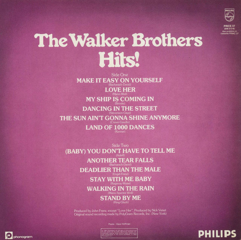 The Walker Brothers Hits! UK vinyl LP album (LP record)