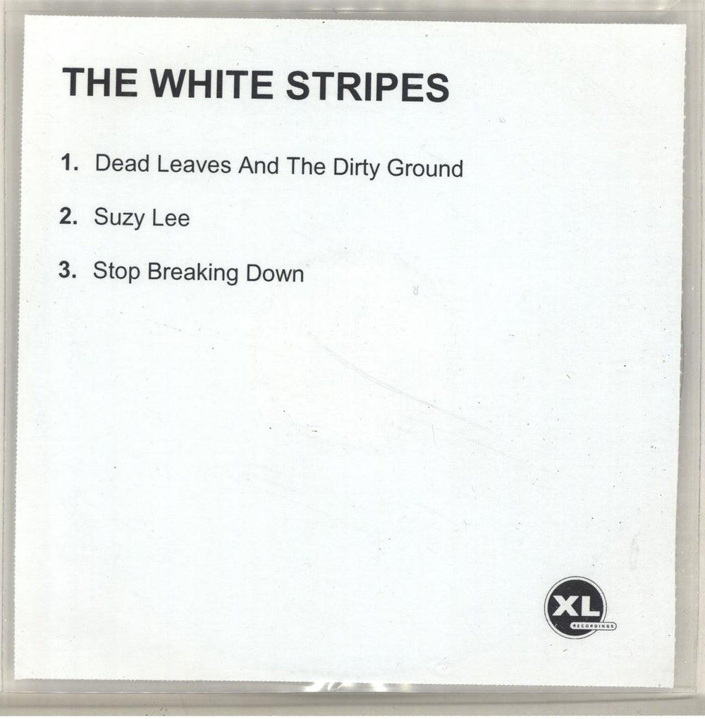 The White Stripes Dead Leaves And The Dirty Ground UK Promo CD-R acetate CD-R