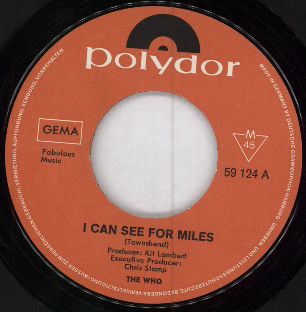 The Who I Can See For Miles + Sleeve German 7" vinyl single (7 inch record / 45) WHO07IC189778