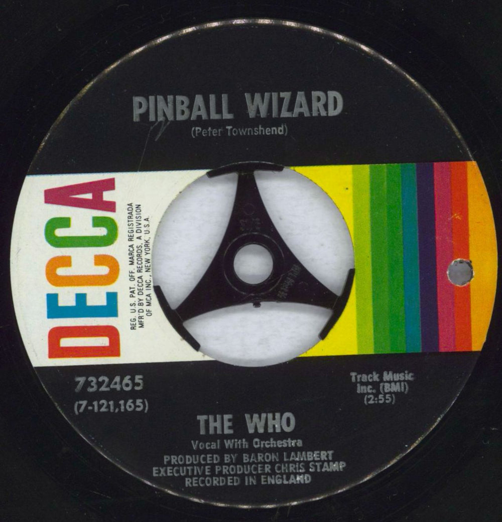 The Who Pinball Wizard + Picture Sleeve US 7" vinyl single (7 inch record / 45) WHO07PI456774