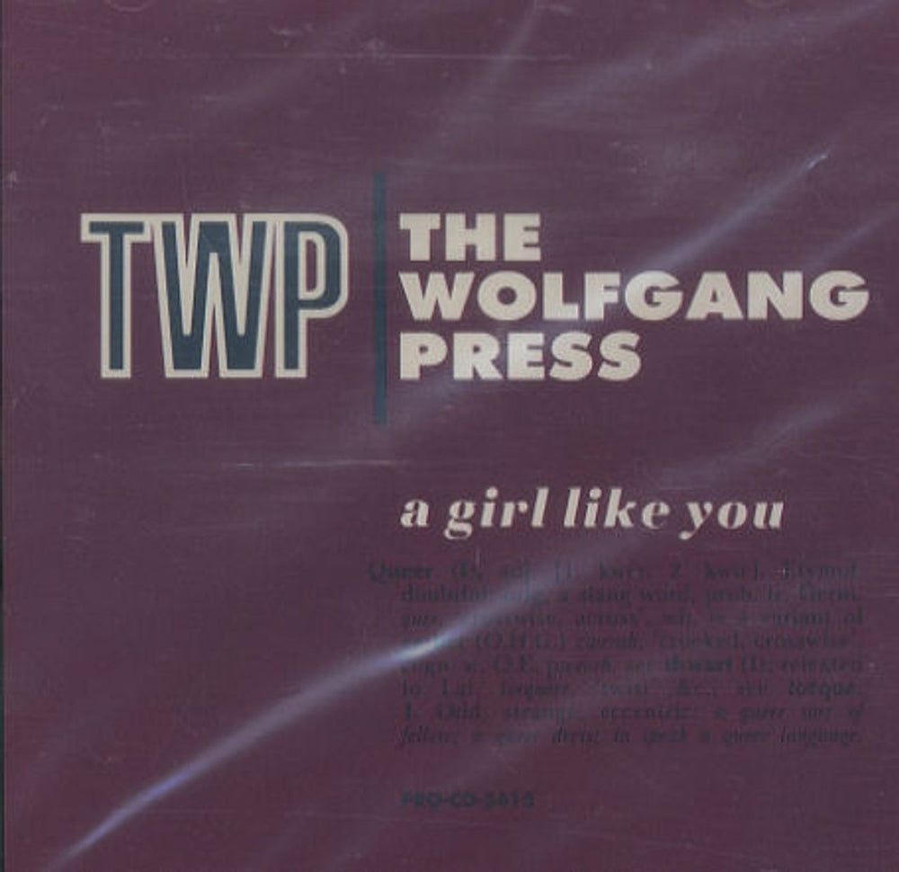 The Wolfgang Press A Girl Like You US Promo CD single (CD5 / 5") PRO-CD-5415