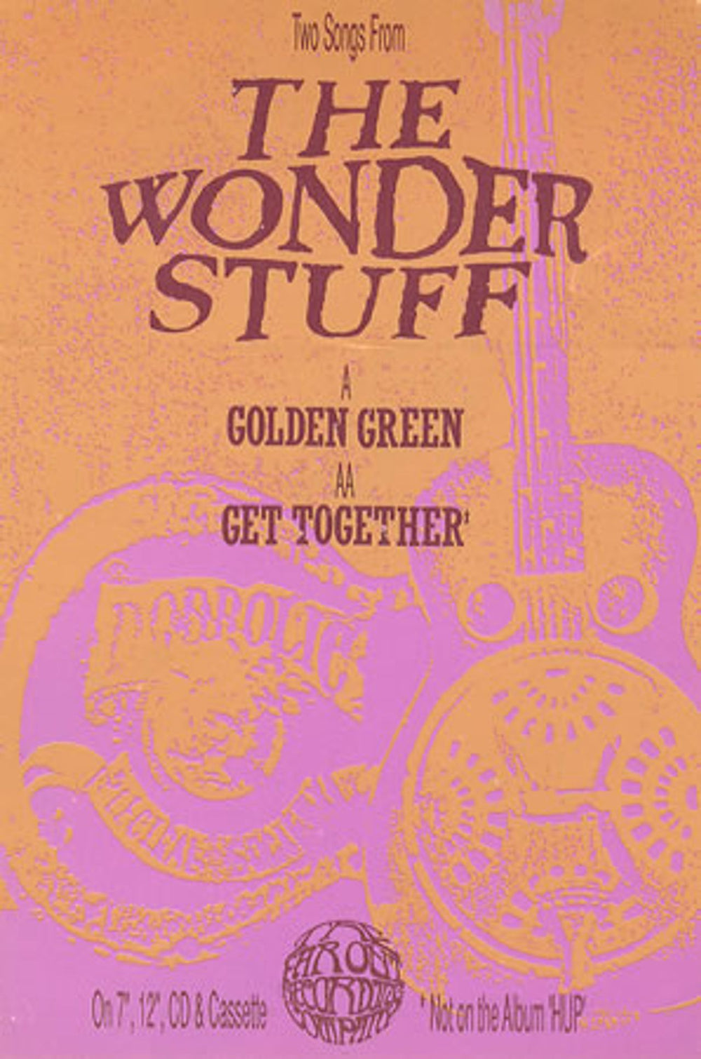 The Wonder Stuff Golden Green & A Wish Away - Sticker Set UK Promo memorabilia PROMO STICKER SET