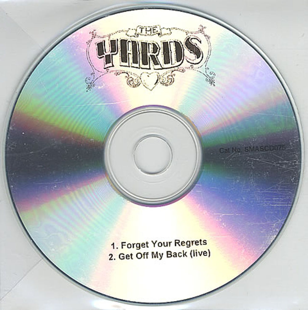 The Yards Forget Your Regrets UK Promo CD-R acetate CDR ACETATE