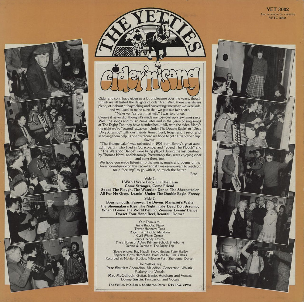 The Yetties Cider 'N' Song UK vinyl LP album (LP record)