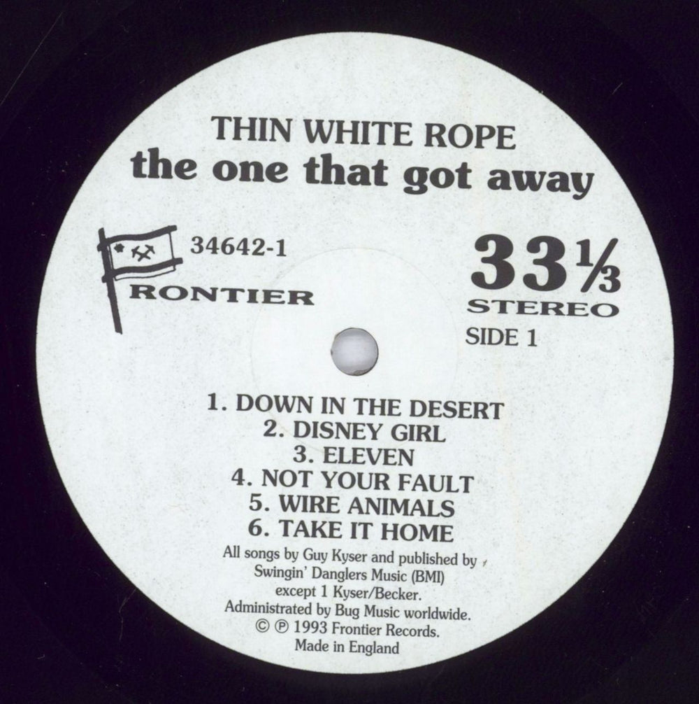 Thin White Rope The One That Got Away UK vinyl LP album (LP record) TWRLPTH831809