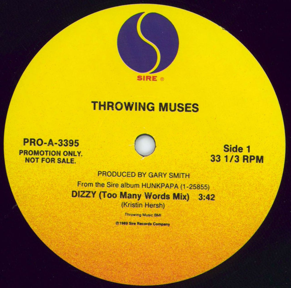 Throwing Muses Dizzy US Promo 12" vinyl single (12 inch record / Maxi-single) PRO-A-3395