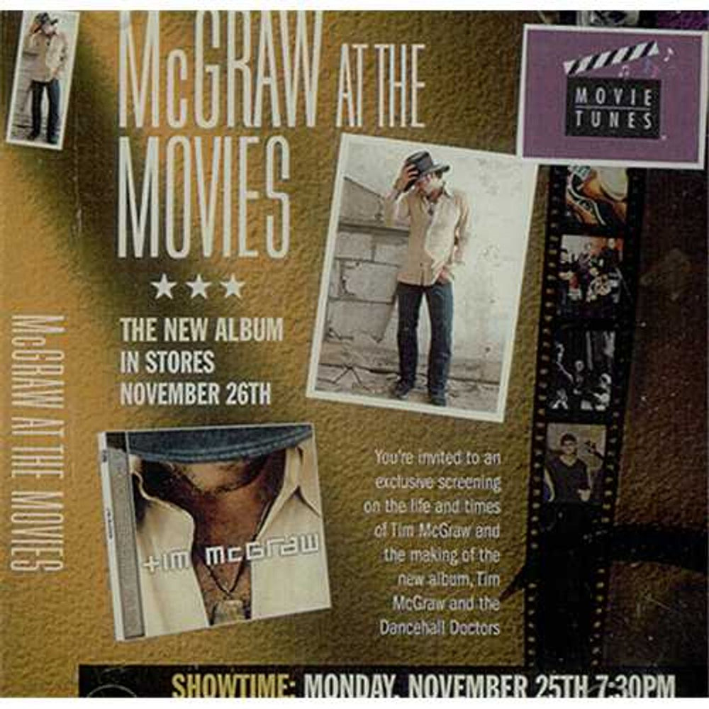 Tim McGraw Dreaming In Color US Promo promo DVD-R DVD-R ACETATE