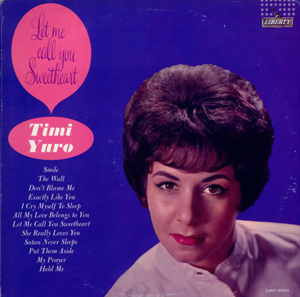 Timi Yuro Let Me Call You Sweetheart US Promo vinyl LP album (LP record) LRP-3234