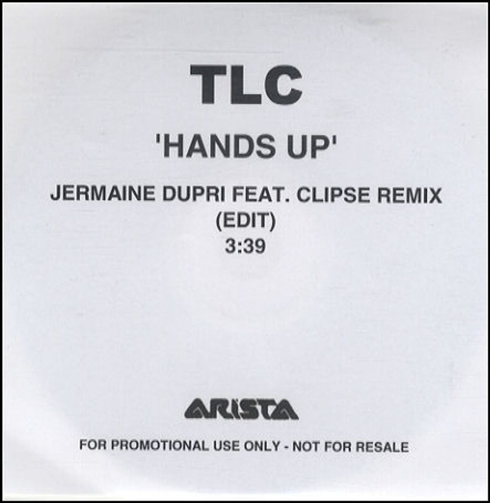 TLC Hands Up UK Promo CD-R acetate CD-R ACETATE