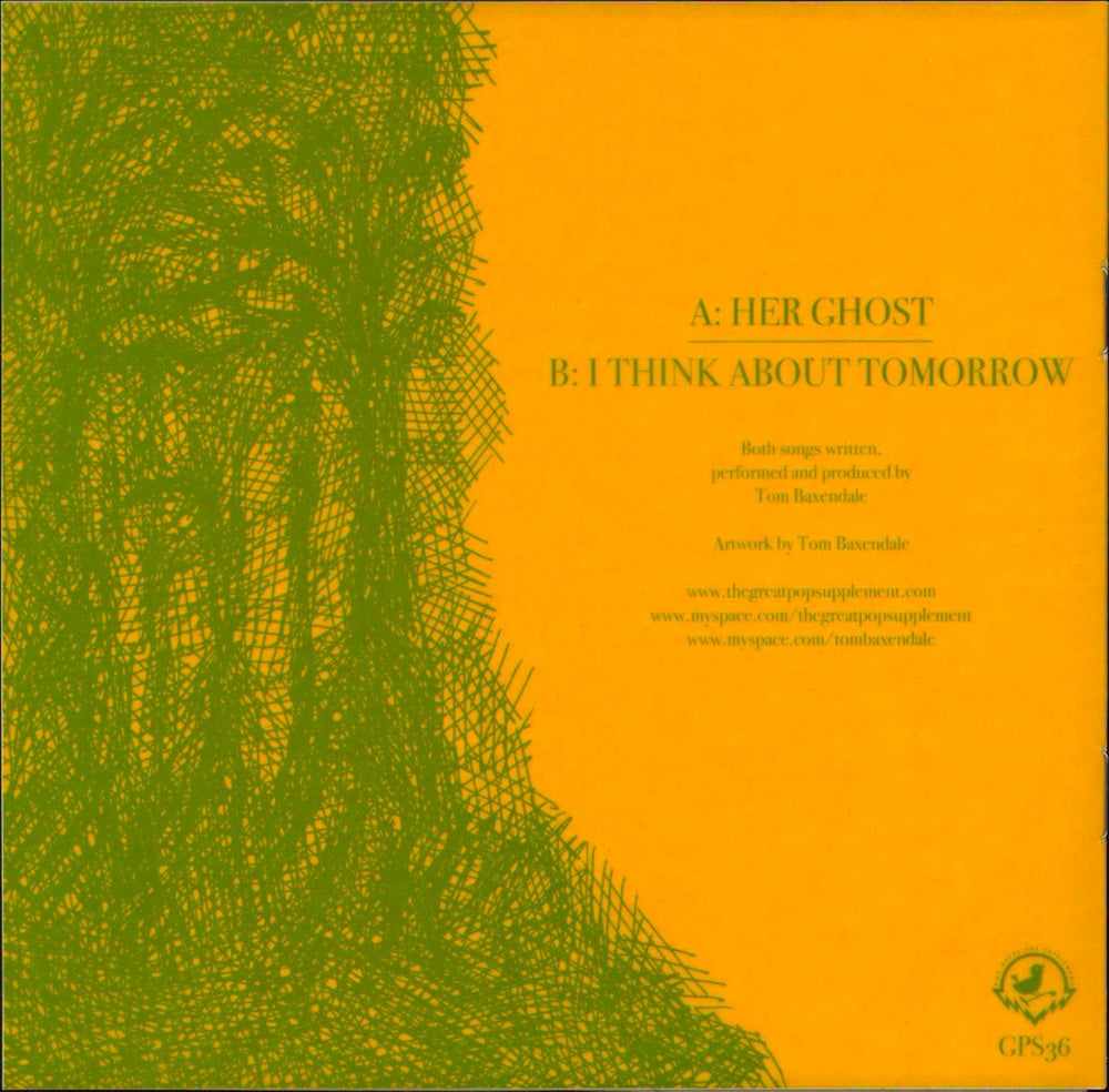 Tom Baxendale Her Ghost - Numbered UK 7" vinyl single (7 inch record / 45)