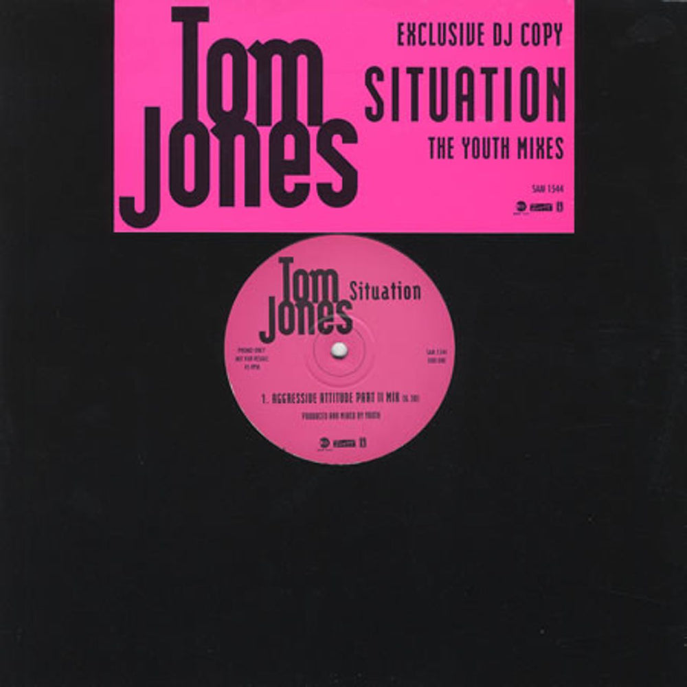 Tom Jones Situation UK Promo 12" vinyl single (12 inch record / Maxi-single) SAM1544