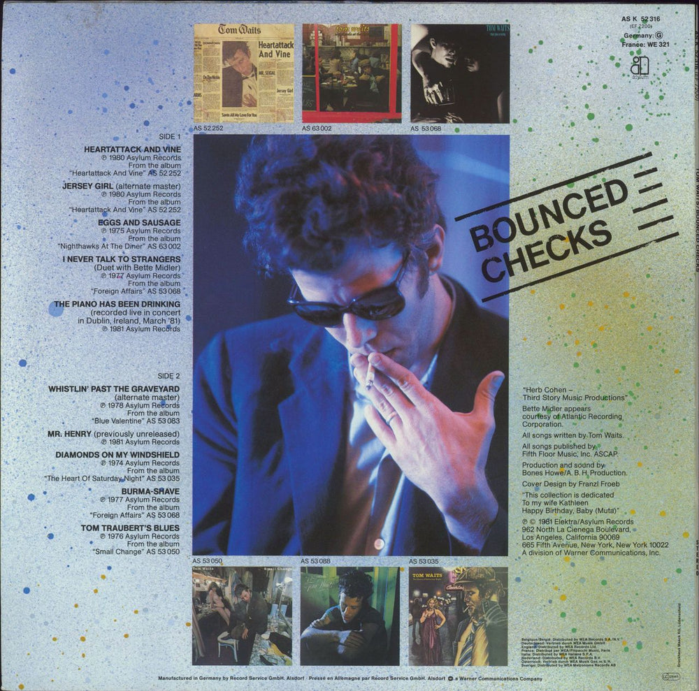 Tom Waits Bounced Checks German vinyl LP album (LP record)