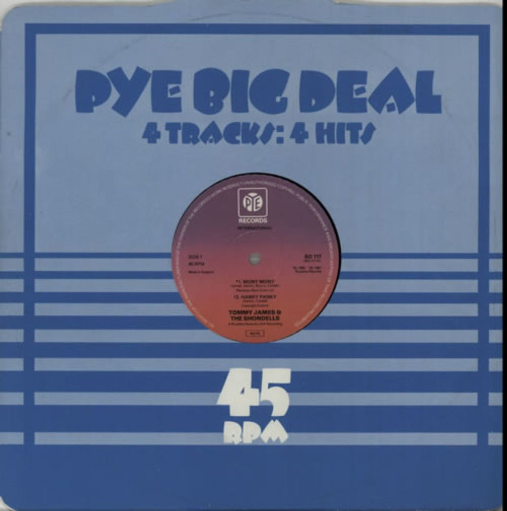 Tommy James & The Shondells Pye Big Deal EP UK 12" vinyl single (12 inch record / Maxi-single) BD117