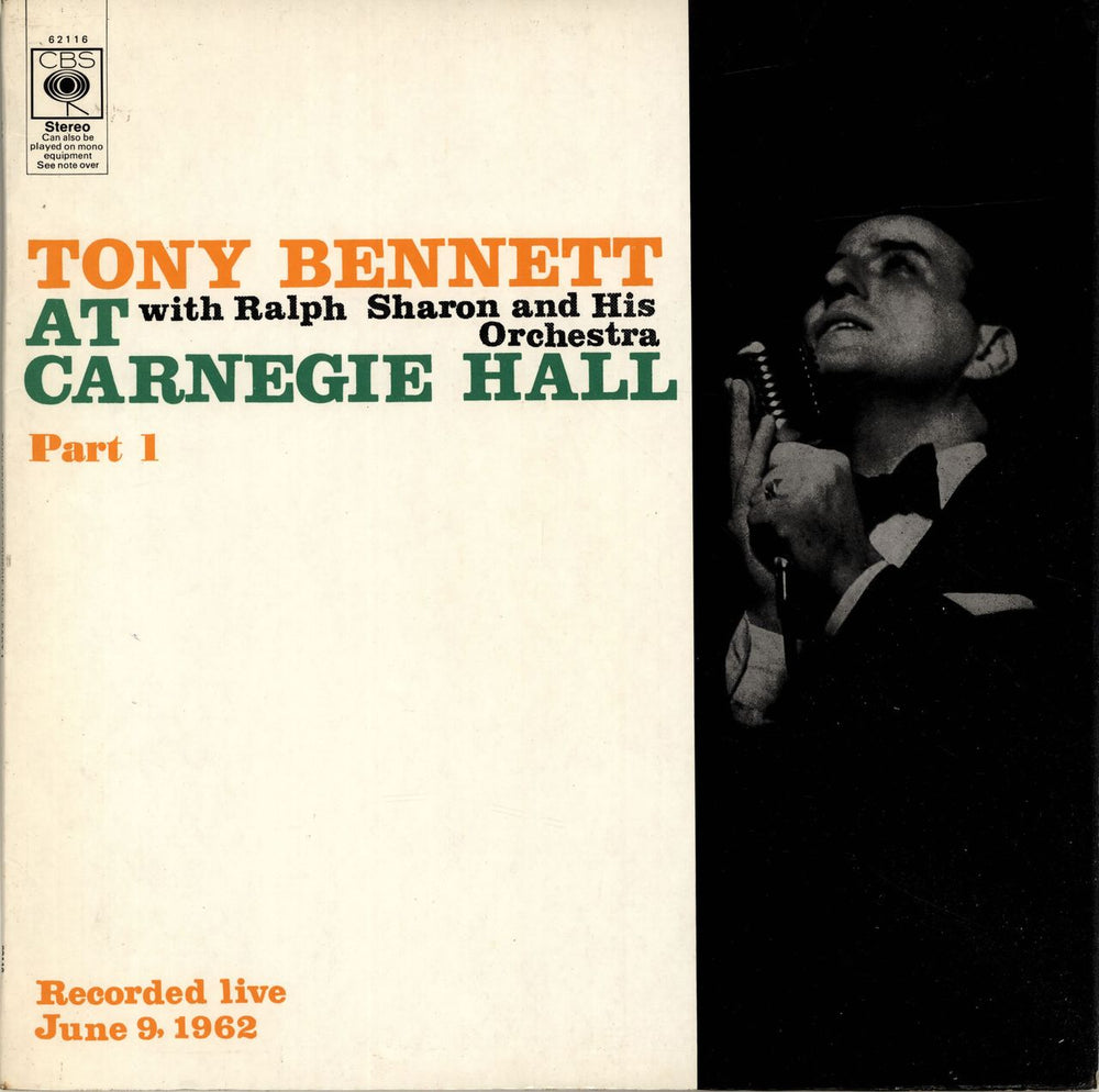 Tony Bennett At Carnegie Hall Part 1 - 2nd UK vinyl LP album (LP record) 62116