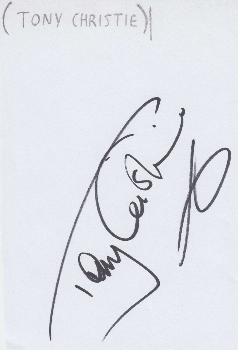 Tony Christie Autograph UK memorabilia AUTOGRAPH