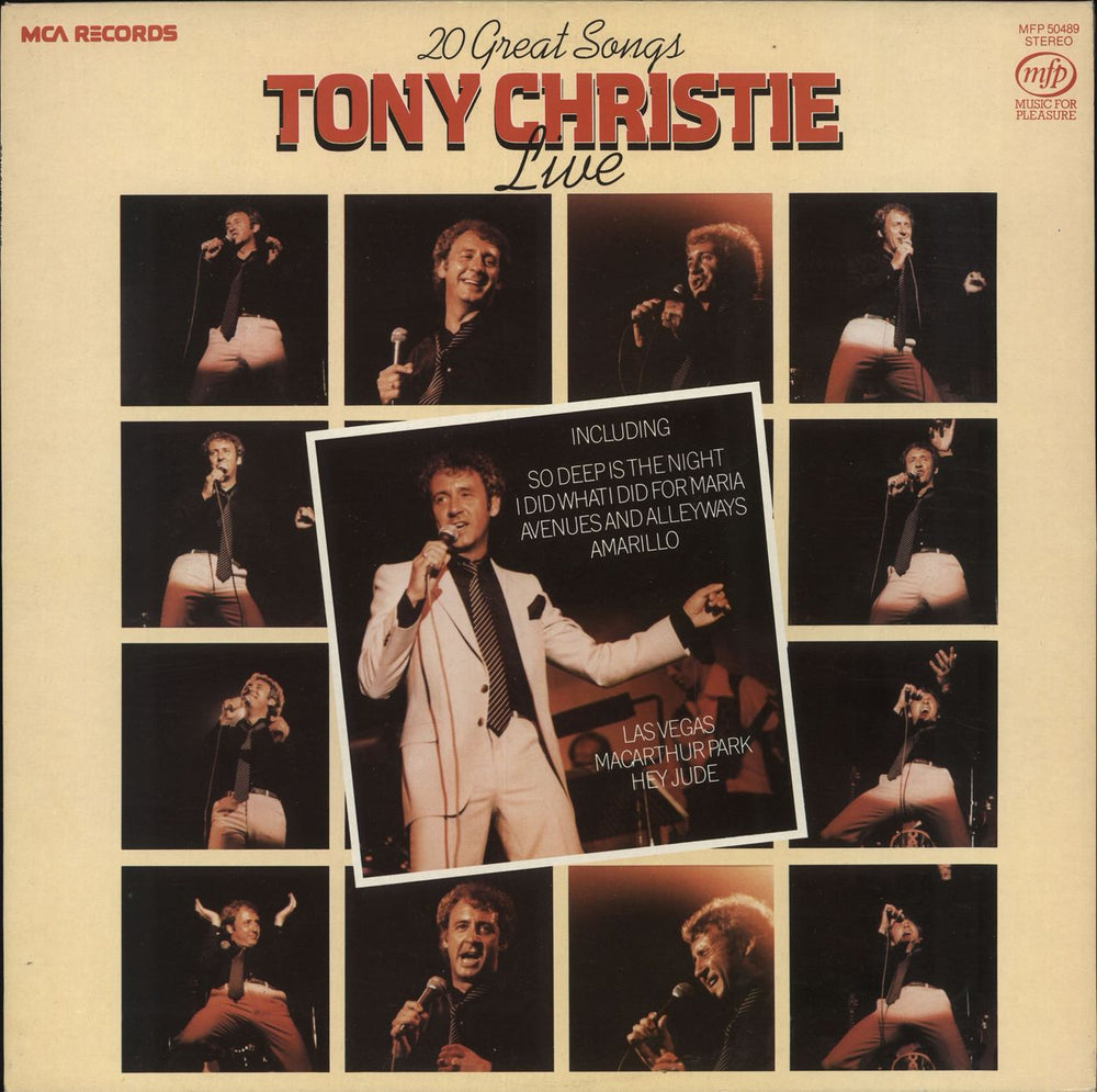 Tony Christie Live UK vinyl LP album (LP record) MFP50489