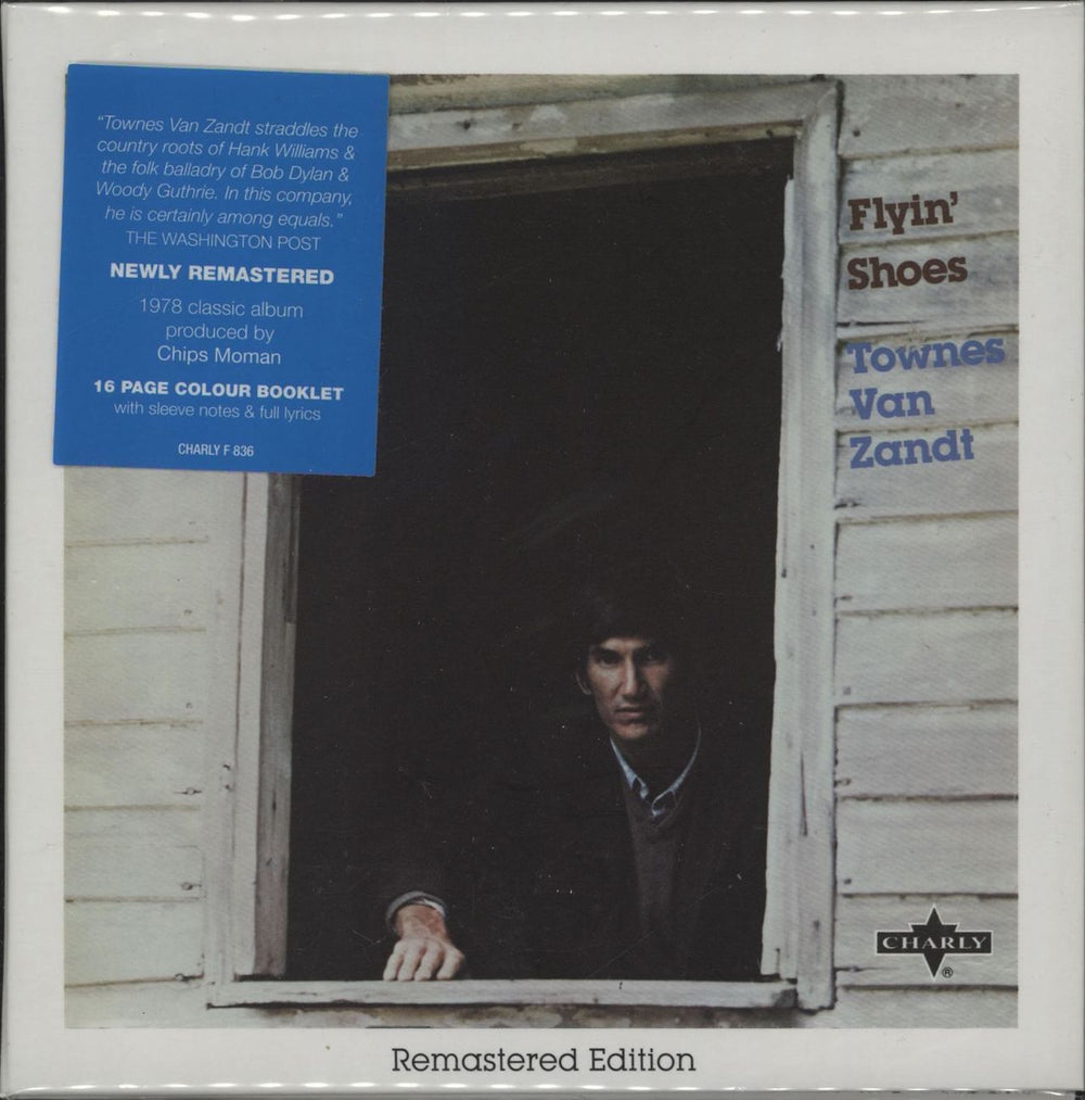 Townes Van Zandt Flyin' Shoes UK CD album (CDLP) CHARLYF836