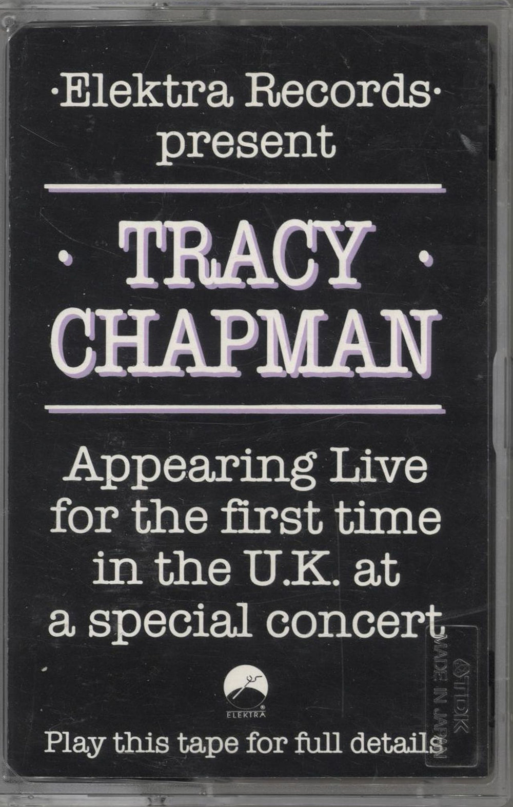 Tracy Chapman Play This Tape! Special Invitation UK Promo cassette album SAM437