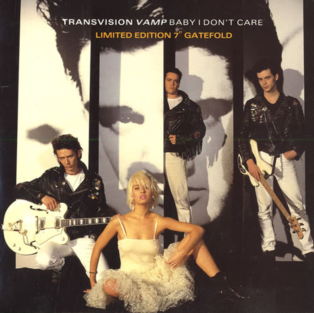 Transvision Vamp Baby I Don't Care - Gatefold UK 7" vinyl single (7 inch record / 45) TVVG6