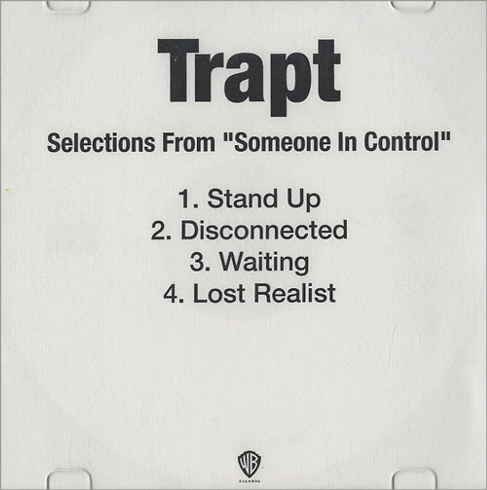 Trapt Selections From Someone In Control US Promo CD-R acetate CDR ACETATE