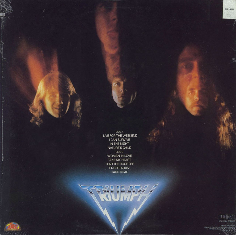 Triumph Progressions Of Power - Open Shrink US vinyl LP album (LP record)