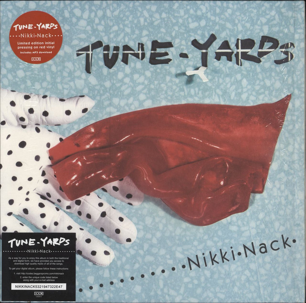 Tune-Yards Nikki Nack - Red Vinyl UK vinyl LP album (LP record) CAD3414