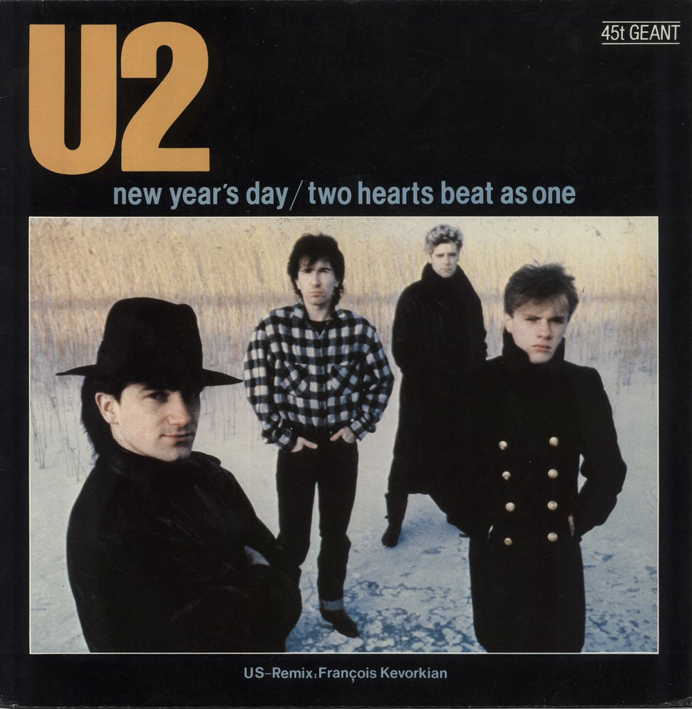 U2 New Year's Day French 12" vinyl single (12 inch record / Maxi-single) 814948-1