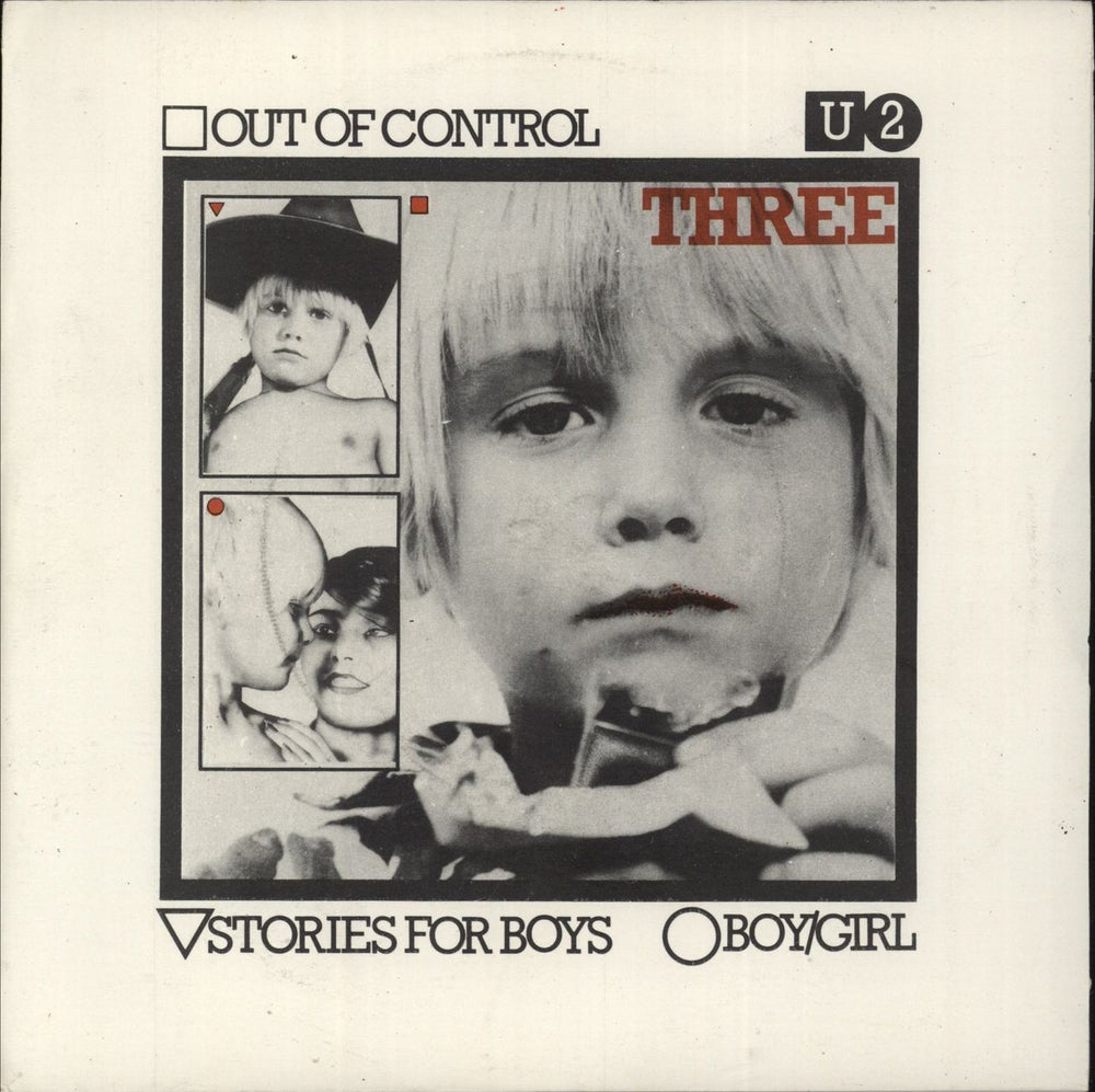 U2 Three EP - 1st issue + 2nd sleeve variant Irish 7" vinyl single (7 inch record / 45) CBS7951