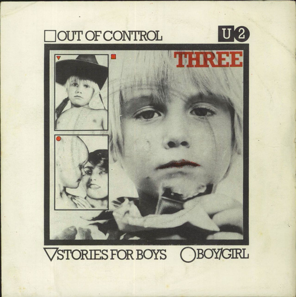 U2 Three EP - 1st issue + 2nd sleeve variant - VG Irish 7" vinyl single (7 inch record / 45) CBS7951