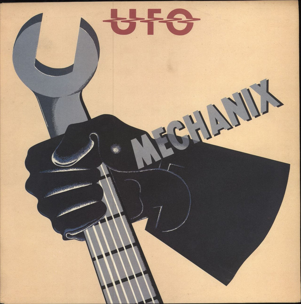 UFO Mechanix + Poster - EX UK vinyl LP album (LP record) CHR1360