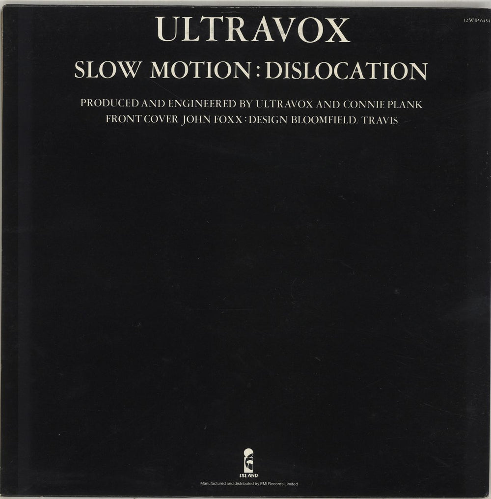 Ultravox Slow Motion - Clear Vinyl UK 12" vinyl single (12 inch record / Maxi-single)