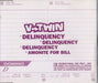 V-Twin Delinquency UK Promo CD single (CD5 / 5") RUG106CDP