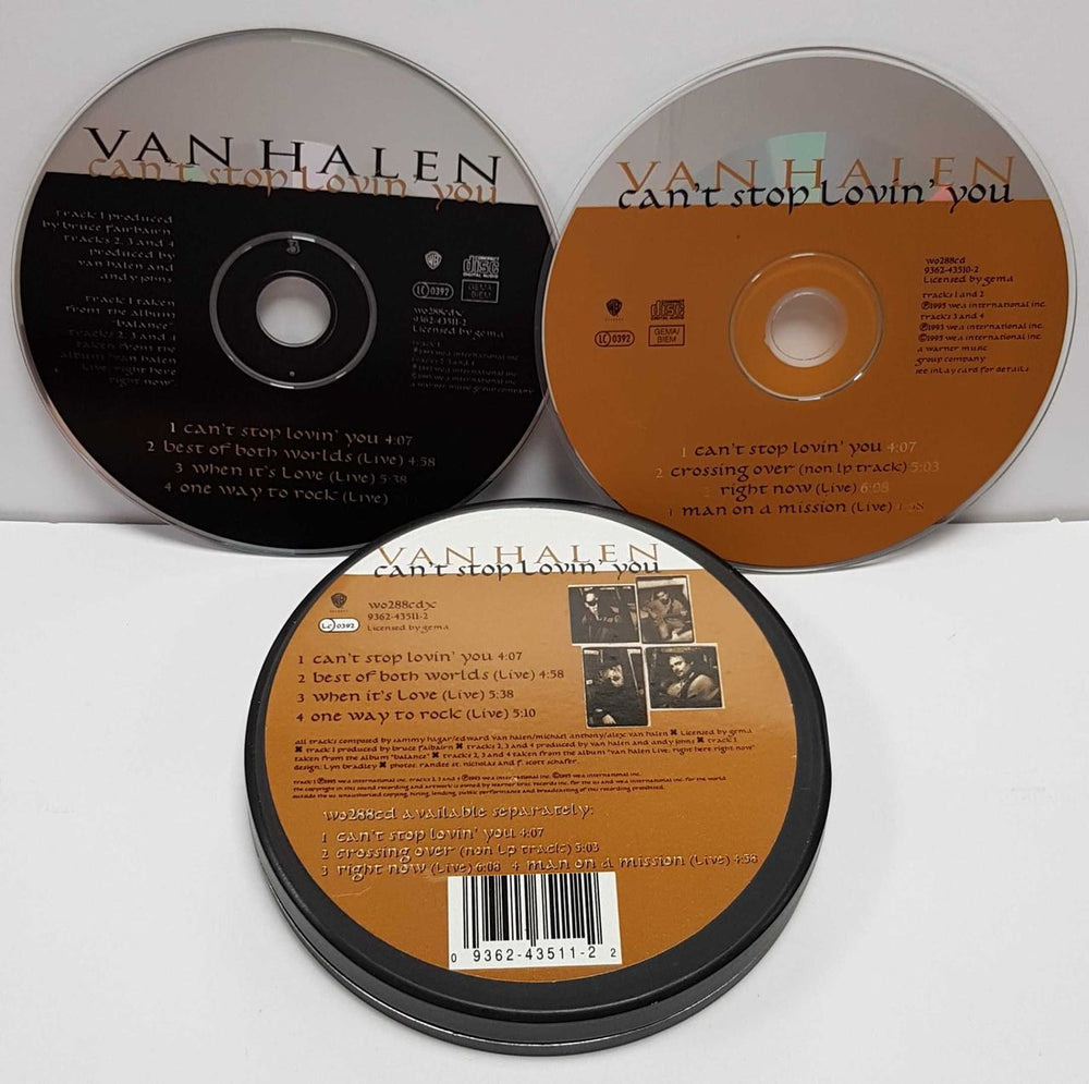 Van Halen Can't Stop Lovin' You - Tin UK 2-CD single set (Double CD single) VNH2SCA676515