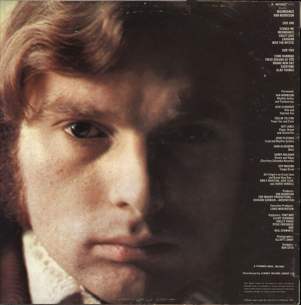 Van Morrison Moondance - 3rd UK vinyl LP album (LP record)