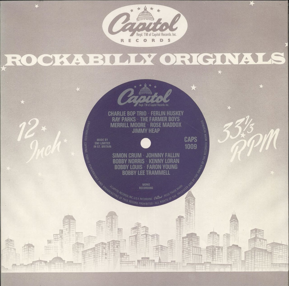 Various-50s/Rock & Roll/Rockabilly Capitol Rockabilly Originals UK vinyl LP album (LP record) CAPS1009