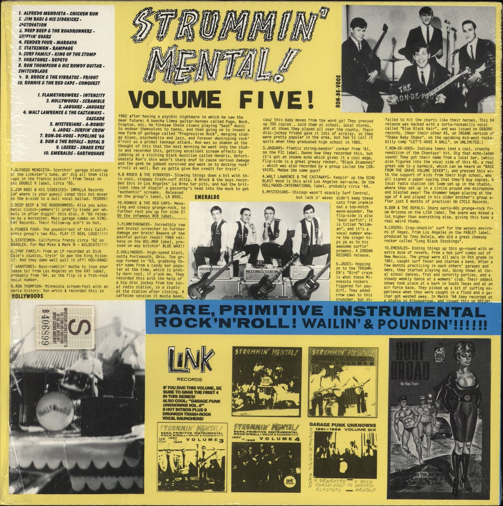 Various-50s/Rock & Roll/Rockabilly Strummin' Mental! Volume Five! UK vinyl LP album (LP record)