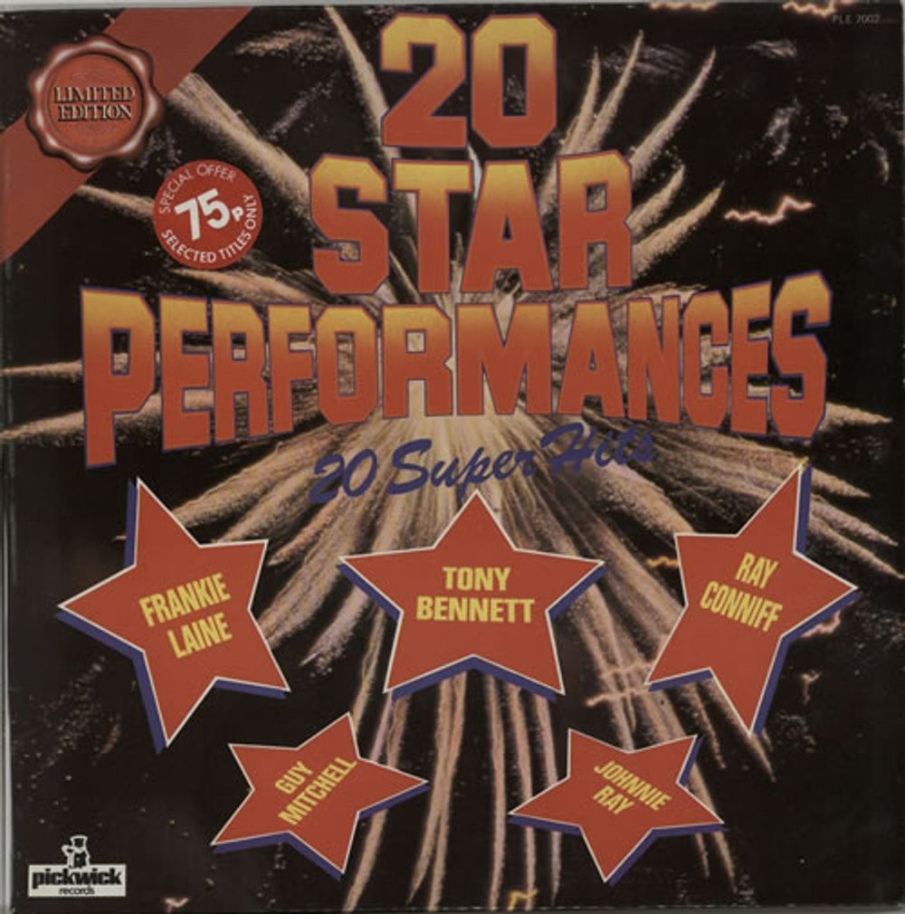 Various-60s & 70s 20 Star Performances UK vinyl LP album (LP record) PLE7002