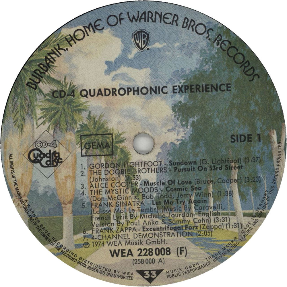 Various-60s & 70s CD-4 Quadraphonic Experience German vinyl LP album (LP record) SVALPCD659744