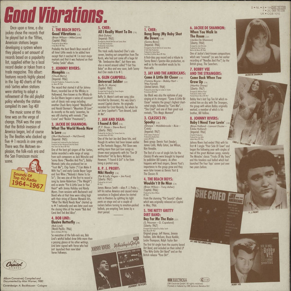 Various-60s & 70s Good Vibrations - Sounds Of Top 40 Radio 1964-1967 Dutch vinyl LP album (LP record)